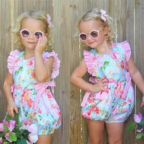 infant girl rompers for summer.